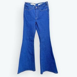 PILCRO and the LETTERPRESS Ladies High Rise Flare Denim Jeans by Anthropologie
